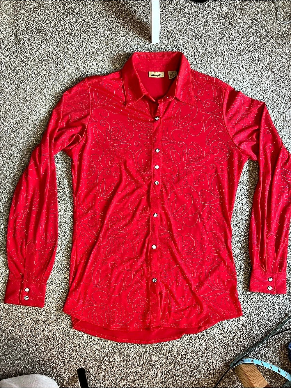 Wrangler Paisley Red Button Down